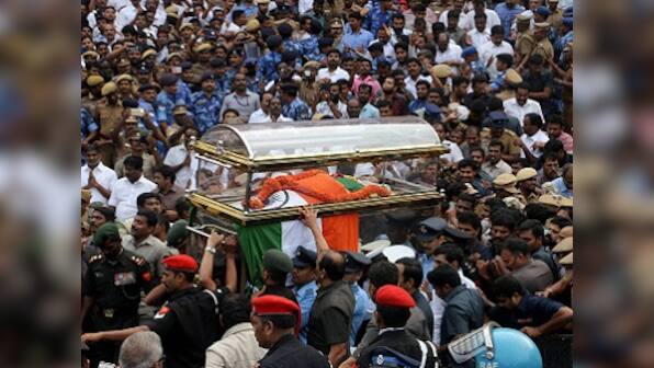 Jayalalithaa buried with full state honours; Mukherjee, Modi pay homage