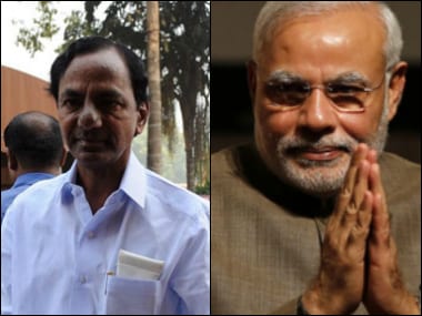 Telangana Chief Minister K Chandrasekhar Rao and Prime Minister Narendra Modi.