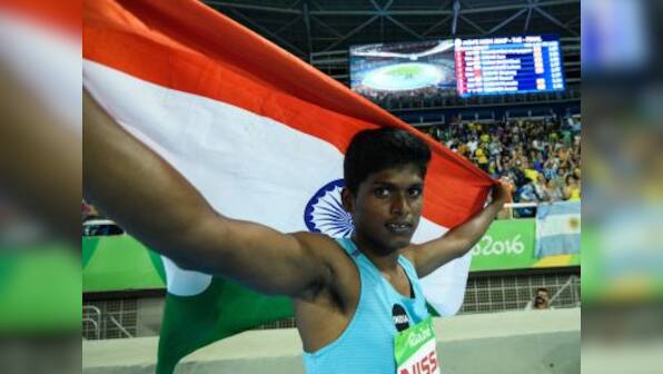 Rio Paralympics gold medallist Mariyappan Thangavelu presented with Rs 2 crore reward by TN govt.