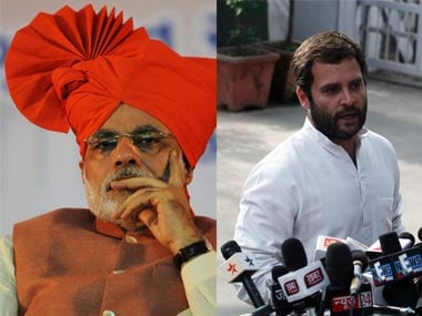 Prime Minister Narendra Modi and Congress vice-president Rahul Gandhi. AFP