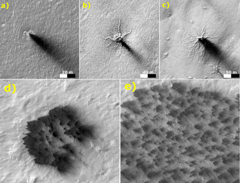 Nasa orbiter detects infant versions of 'spiders' on Mars-World News ,  Firstpost