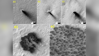 Nasa orbiter detects infant versions of 'spiders' on Mars