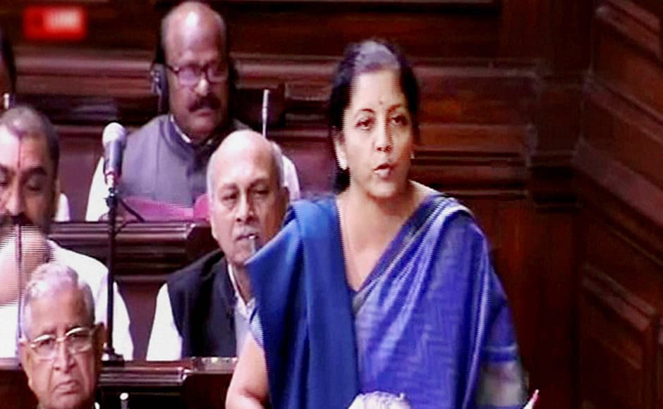 Union Commerce and Industry Minister Nirmala Sitharaman speaks in the Rajya Sabha in New Delhi on Friday. PTI Union Commerce and Industry Minister Nirmala Sitharaman speaks in the Rajya Sabha in New Delhi on Friday. PTI