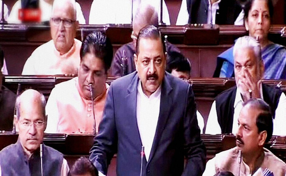 MoS for PMO Jitendra Singh speaks in the Rajya Sabha in New Delhi on Friday. PTI MoS for PMO Jitendra Singh speaks in the Rajya Sabha in New Delhi on Friday. PTI