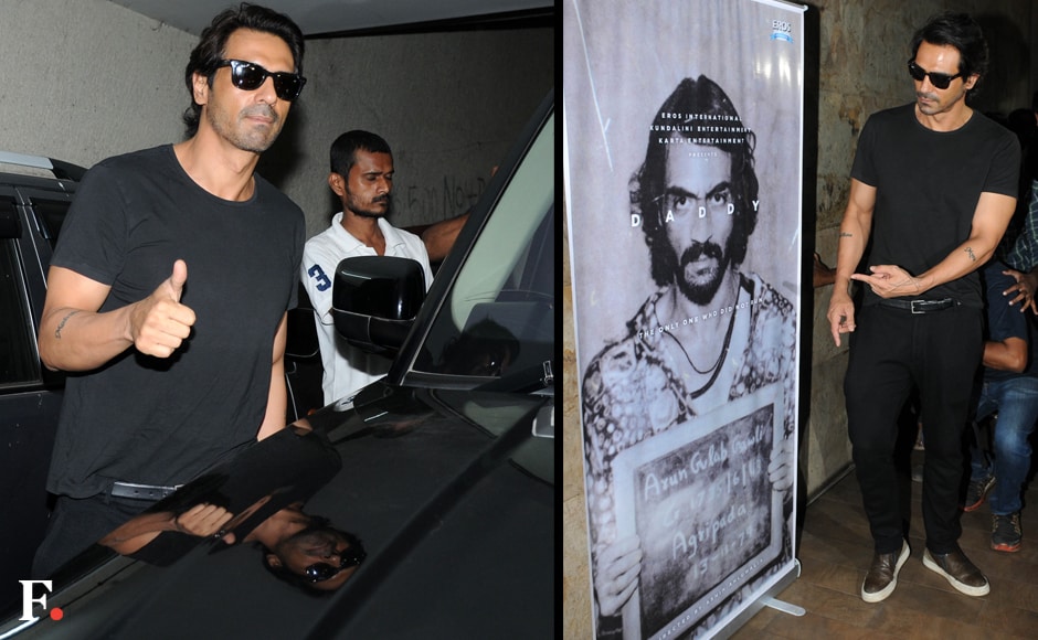Bollywood actor Arjun Rampal during the special screening of the teaser of film Daddy in Mumbai, India on November 30, 2016. Sachin Gokhale/Firstpost Bollywood actor Arjun Rampal during the special screening of the teaser of film Daddy in Mumbai, India on November 30, 2016. Sachin Gokhale/Firstpost