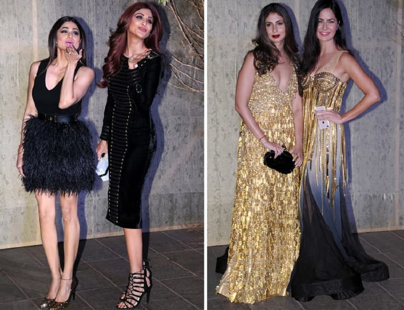 Shamita-Shilpa Shetty; Shweta Bachchan Nanda with Katrina Kaif. Photos: Sachin Gokhale/Firstpost