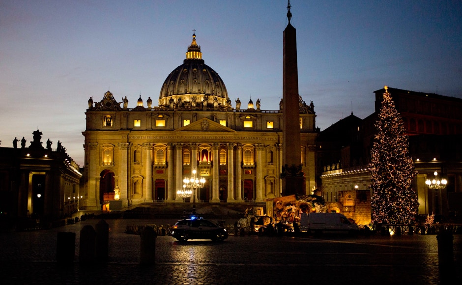At the Vatican city, the Nativity scene, background centre, and a Christmas tree adorned the St. Peter's Square. However, the Christmas celebrations struck a sombre note in light of the tragic events, wars and humanitarian crisis in various parts of the world. Pope Francis urged the world's 1.2 billion Catholics to feel compassion for children, notably victims of war, migration and homelessness in his Christmas Eve mass. At the Vatican city, the Nativity scene, background centre, and a Christmas tree adorned the St. Peter's Square. However, the Christmas celebrations struck a sombre note in light of the tragic events, wars and humanitarian crisis in various parts of the world. Pope Francis urged the world's 1.2 billion Catholics to feel compassion for children, notably victims of war, migration and homelessness in his Christmas Eve mass.