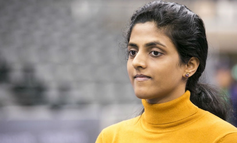 Dronavalli Harika made a good start with 6.0/6, but after two losses is on the third position. Image courtesy: Maria Emelianova