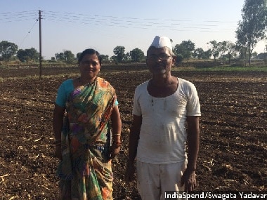 Madhavrao Thorat, a marginal farmer, has no time to spare to stand in the lines outside banks as he is sowing onions in his field, in the village of Devgaon, more than 200 km north of Mumbai. Image courtesy: IndiaSpend