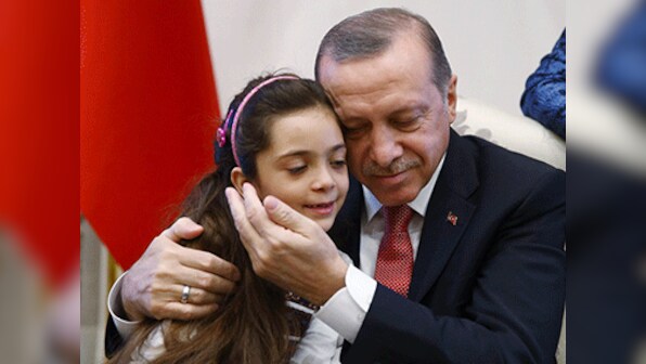 7-yr-old Syrian blogger Bana Alabed, the voice of Aleppo, meets Turkish President Erdogan