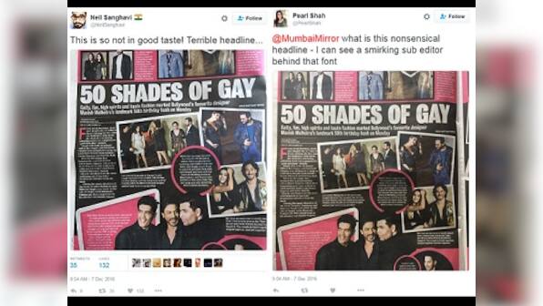 Fifty shades of black and white: Why a headline about Manish Malhotra's birthday bash had Twitter fuming