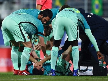 La Liga: Barcelonas Sergio Busquets stretchered off against Eibar with ankle injury