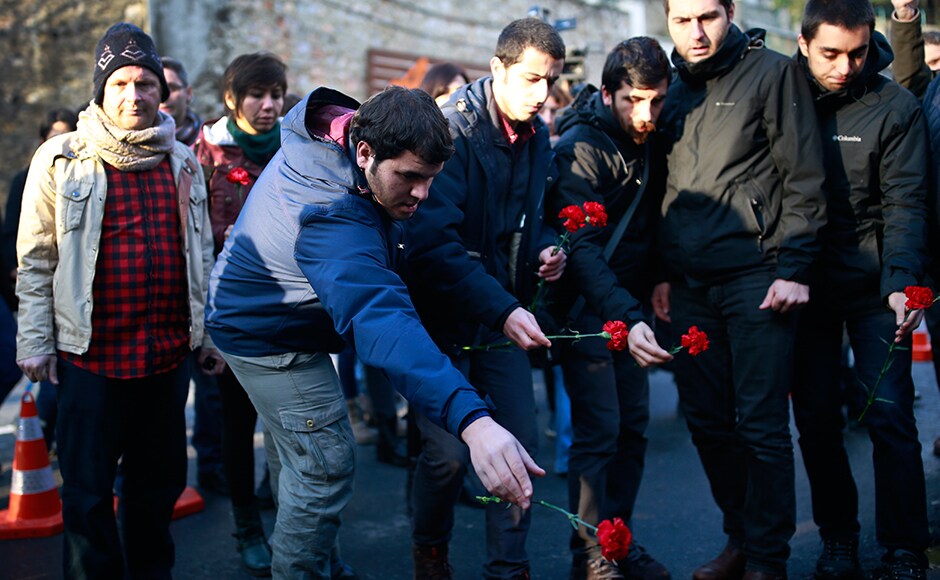 Interior Minister Suleyman Soylu said the attacker escaped and was now the target of a major manhunt, expressing hope the suspect Interior Minister Suleyman Soylu said the attacker escaped and was now the target of a major manhunt, expressing hope the suspect