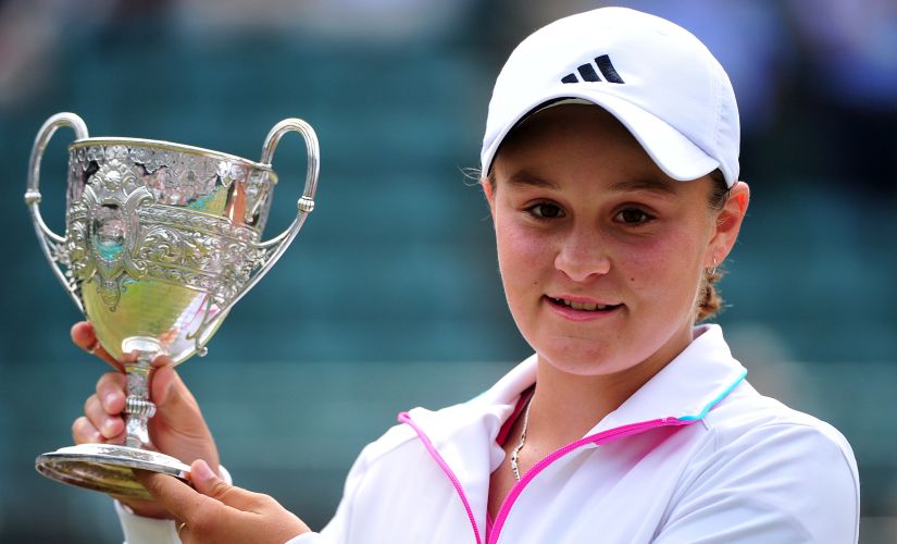 Ashleigh Barty after winning the Girls' singles Wimbledon title in 2011. AFP