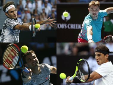 The Australian Open men's semi-finalists. Reuters