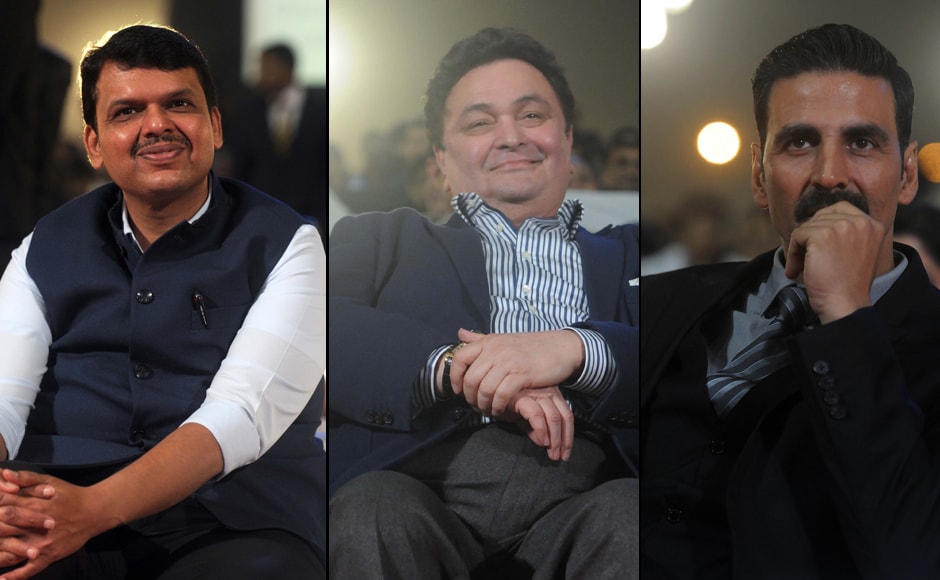 Umang, the Mumbai Police.s annual cultural extravaganza was well-attended by the who's who of the Hindi film industry. Seated in the front row were Chief Minister Devendra Fadnavis, Rishi Kapoor and Akshay Kumar. Photos by Sachin Gokhale/Firstpost Umang, the Mumbai Police.s annual cultural extravaganza was well-attended by the who's who of the Hindi film industry. Seated in the front row were Chief Minister Devendra Fadnavis, Rishi Kapoor and Akshay Kumar. Photos by Sachin Gokhale/Firstpost