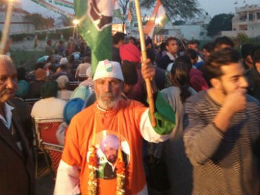 A Congress supporter. Sandipan Sharma/Firstpost