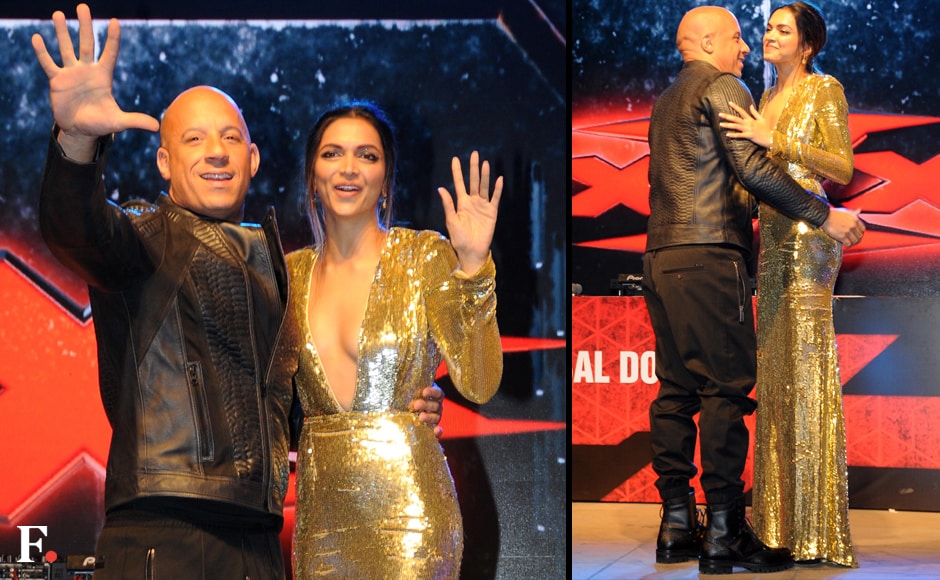 Vin Diesel and Deepika Padukone during the premiere of their film. Sachin Gokhale/Firstpost Vin Diesel and Deepika Padukone during the premiere of their film. Sachin Gokhale/Firstpost