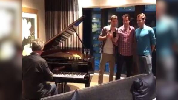 Australian Open 2017: Watch Roger Federer, Grigor Dimitrov, Tommy Haas sing for potential boy band