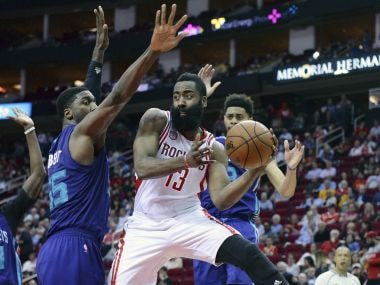 NBA roundup: James Harden rescues Rockets with another triple-double, Cavs sunk by Jazz