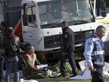 Jerusalem : Israeli police investigates the scene of an attack in Jerusalem . AP