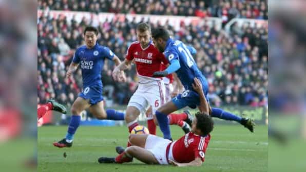 Premier League: Middlesbrough hold Jamie Vardy-less Leicester City to goalless draw