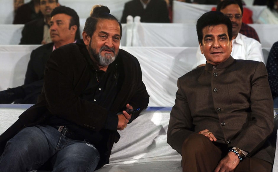 Mahesh Manjrekar and Jeetendra share a moment. Photo: Sachin Gokhale/Firstpost Mahesh Manjrekar and Jeetendra share a moment. Photo: Sachin Gokhale/Firstpost