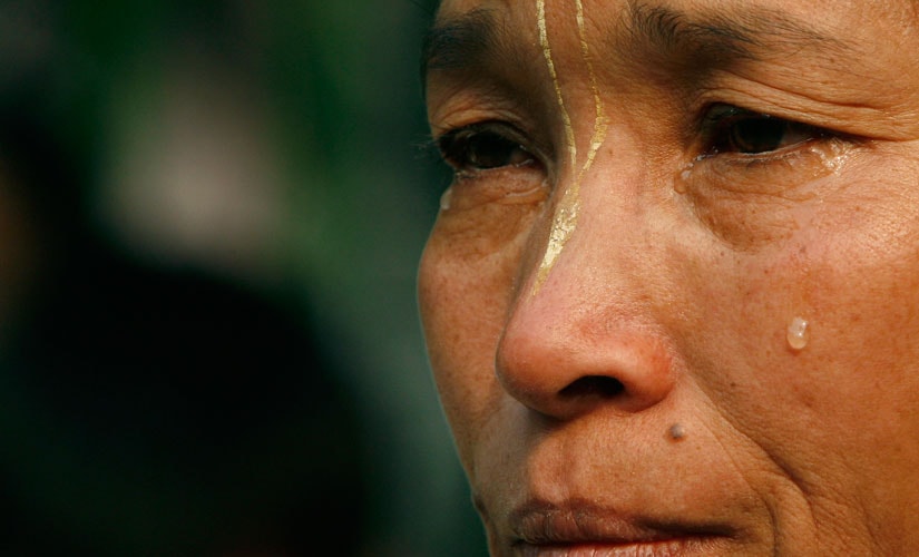 A woman cries during a protest against the Armed Forces Special Powers Act (AFSPA) in New Delhi on 25 January 2008. Reuters