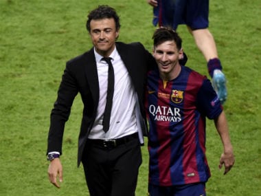 Luis Enrique believes that Messi has evolved into "total footballer." AFP