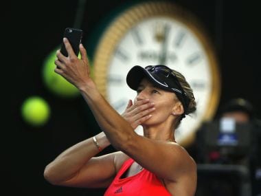 Mirjana Lucic-Baroni clicks a selfie after a memorable Australian Open. Reuters