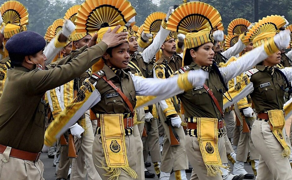 Women CISF personnel during a rehearsal ahead of the Republic Day parade, in New Delhi on Tuesday. PTI Women CISF personnel during a rehearsal ahead of the Republic Day parade, in New Delhi on Tuesday. PTI