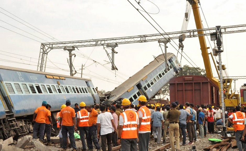 This is the second major rail accident after over 120 passengers were killed and 226 injured, when 14 coaches of the Indore-Patna Express derailed near Pukhraya in Kanpur's Dehat district in the wee hours of 20 November. PTI This is the second major rail accident after over 120 passengers were killed and 226 injured, when 14 coaches of the Indore-Patna Express derailed near Pukhraya in Kanpur's Dehat district in the wee hours of 20 November. PTI