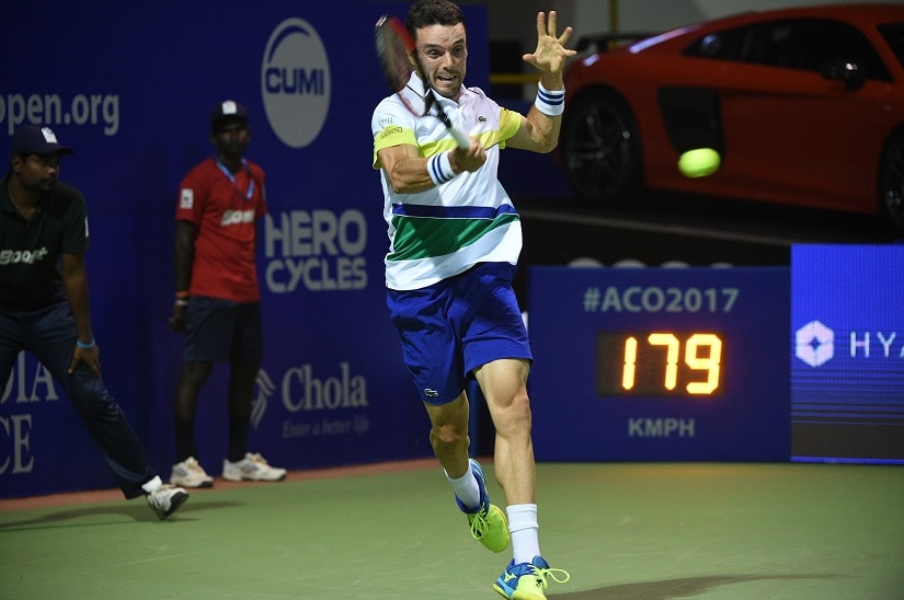Spain’s Roberto Bautista Agut in action. Image courtesy: Chennai Open