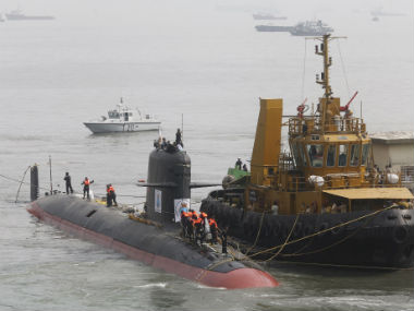 INS Khanderi, India's second Scorpene class submarine launched in Mumbai INS Khanderi, India's second Scorpene class submarine launched in Mumbai