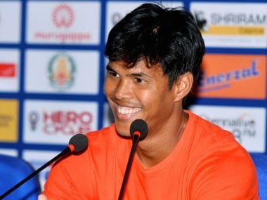 Somdev Devvarman addresses the press conference in Chennai. PTI