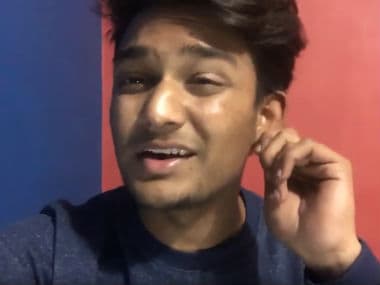 Sumit Verma in his 'sorry video'. Screenshot from YouTube video