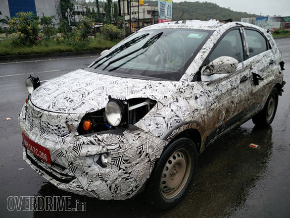 Spied: Tata Nexon with a touchscreen infotainment system spotted testing in India
