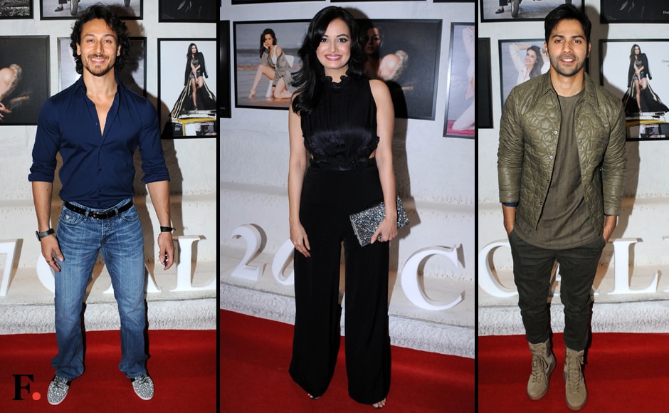 Tiger Shroff, Diya Mirza and Varun Dhawan were also in attendance at Dabboo Ratnani's calendar launch. Sachin Gokhale/Firstpost Tiger Shroff, Diya Mirza and Varun Dhawan were also in attendance at Dabboo Ratnani's calendar launch. Sachin Gokhale/Firstpost