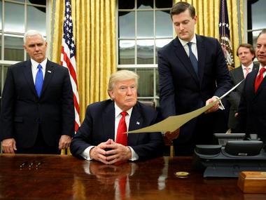 President Trump in Oval office. Reuters
