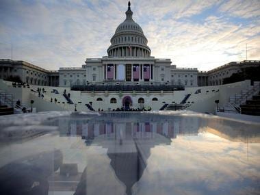 The US Capitol is seen during a rehearsal for the inauguration ceremony of US President-elect Donald Trump in Washington. Reuters