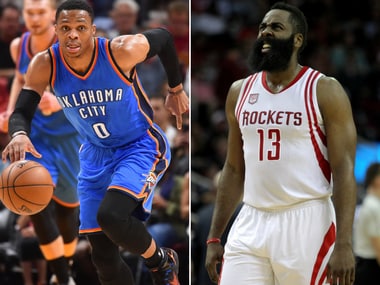 The MVP race could boil down to Russel Westbook and James Harden. Reuters