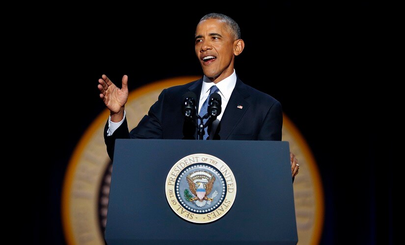 President Barack Obama speaks during his farewell address at McCormick Place. AP