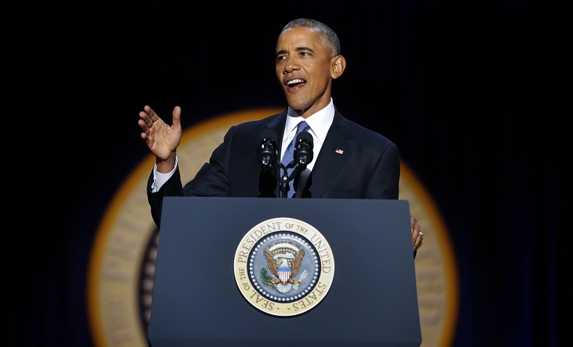 Watch: Barack Obama tears up during tribute to Michelle, daughters Malia and Sasha Watch: Barack Obama tears up during tribute to Michelle, daughters Malia and Sasha