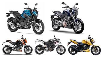 Spec comparo: Yamaha FZ25 vs KTM 200 Duke vs TVS Apache RTR 200 4v vs Bajaj Dominar 400 vs Bajaj 200 NS