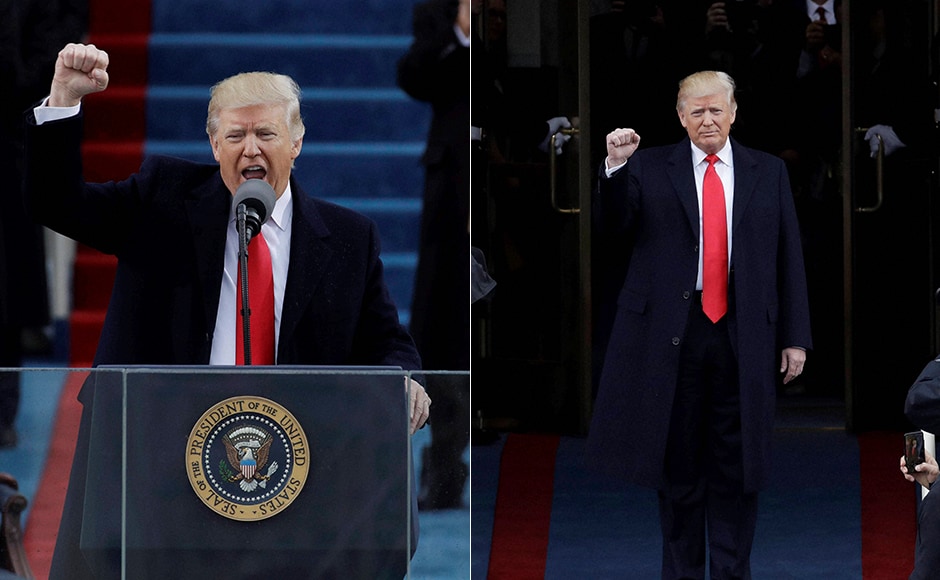 Trump, 70, took the oath of office in front of about 800,000 people who braved chilly weather to gather on the National Mall in the center of the capital. Trump was officially sworn in as the 45th POTUS at the US Capitol in Washington. AP Trump, 70, took the oath of office in front of about 800,000 people who braved chilly weather to gather on the National Mall in the center of the capital. Trump was officially sworn in as the 45th POTUS at the US Capitol in Washington. AP