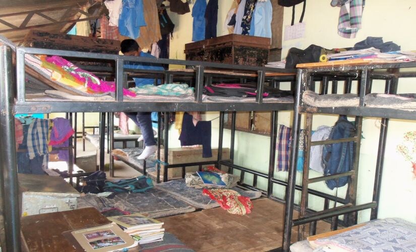 Living facilities at a tribal school in Maharashtra. Photo courtesy: Pramod Pawar.
