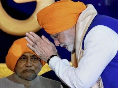 PM Narendra Modi and Bihar CM Nitish Kumar. PTI