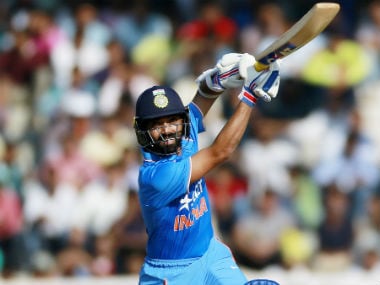 Ajinkya Rahane bats during a warm up match against England in Mumbai. AP
