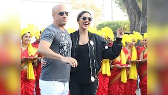 Vin Diesel in India with Deepika Padukone; welcomed with dhol, tilak: See all the photos