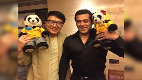 Jackie Chan meets Salman Khan during his India visit to promote Kung Fu Yoga